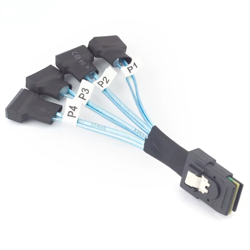 Mini SAS SFF-8087 a SATA 4x - cable de datos de alta velocidad 0,3 m - imagen 2