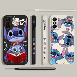 Disney-funda de teléfono de lujo para Xiaomi Redmi Note 13, 12, 12Pro, 11, 11S, 11T, 10S, 10 Pro Plus, cuerda líquida izquierda, 5G