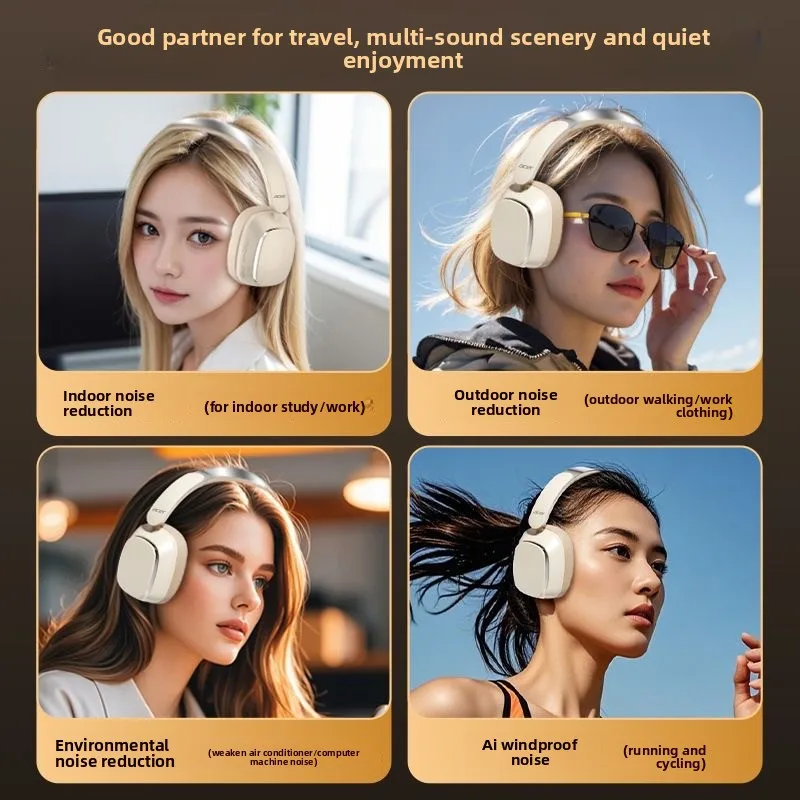 Auriculares Bluetooth Acer OHR525 ANC, auriculares con sonido envolvente y micrófono HD, auriculares con cancelación activa de ruido, llamadas ENC, 1000mAh - imagen 3