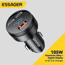 Essager Cargador Coche USB-C PD Carga Rápida para iPhone 15 y Xiaomi
