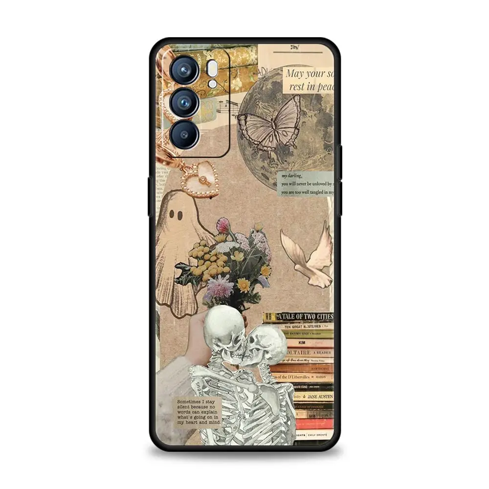 Funda de teléfono de pequeño fantasma para Oppo Reno8, Reno7, Reno6 Pro, A54, 5G, Find, X6, X5, A53, A52, A9, A15, A95, A17, A16, A76, A74, A57, A31 - imagen 3