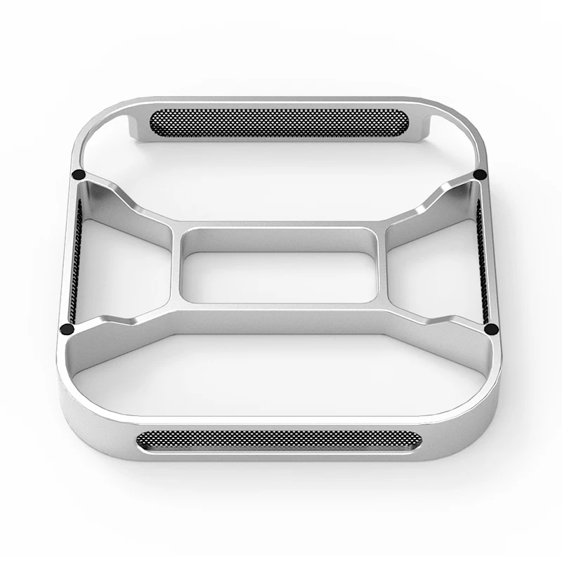 Soporte de escritorio para Mac mini M4/M4 Pro, elevador de ordenador, Base a prueba de polvo, soporte de disipación de calor, base de soporte de refrigeración de aleación de aluminio - imagen 5