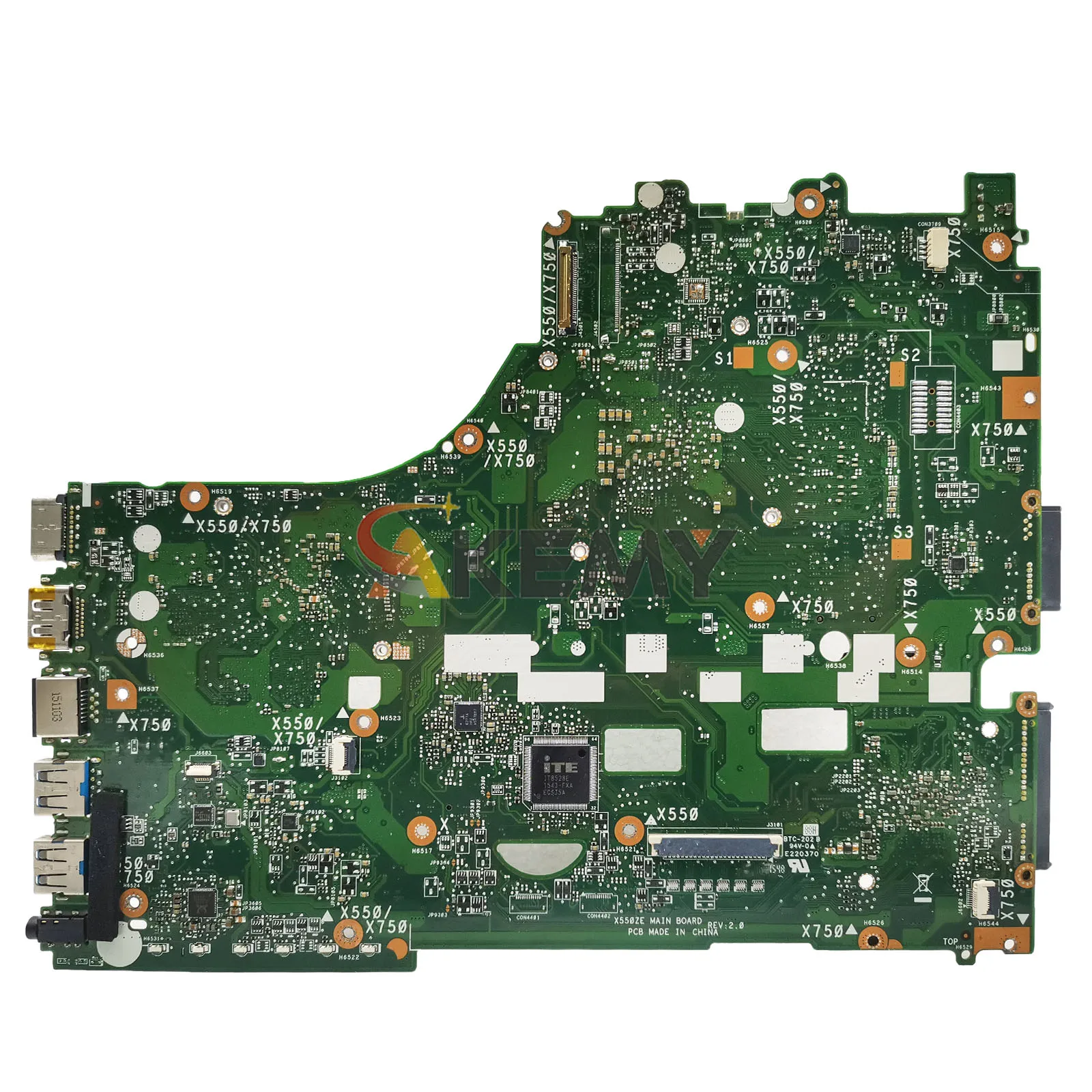 Placa base para ordenador portátil X550ZA para ASUS VivoBook X550Z K555Z A555Z VM590Z K550ZE F550ZE A550ZE X550ZE con CPU A8 A10 stk - imagen 2