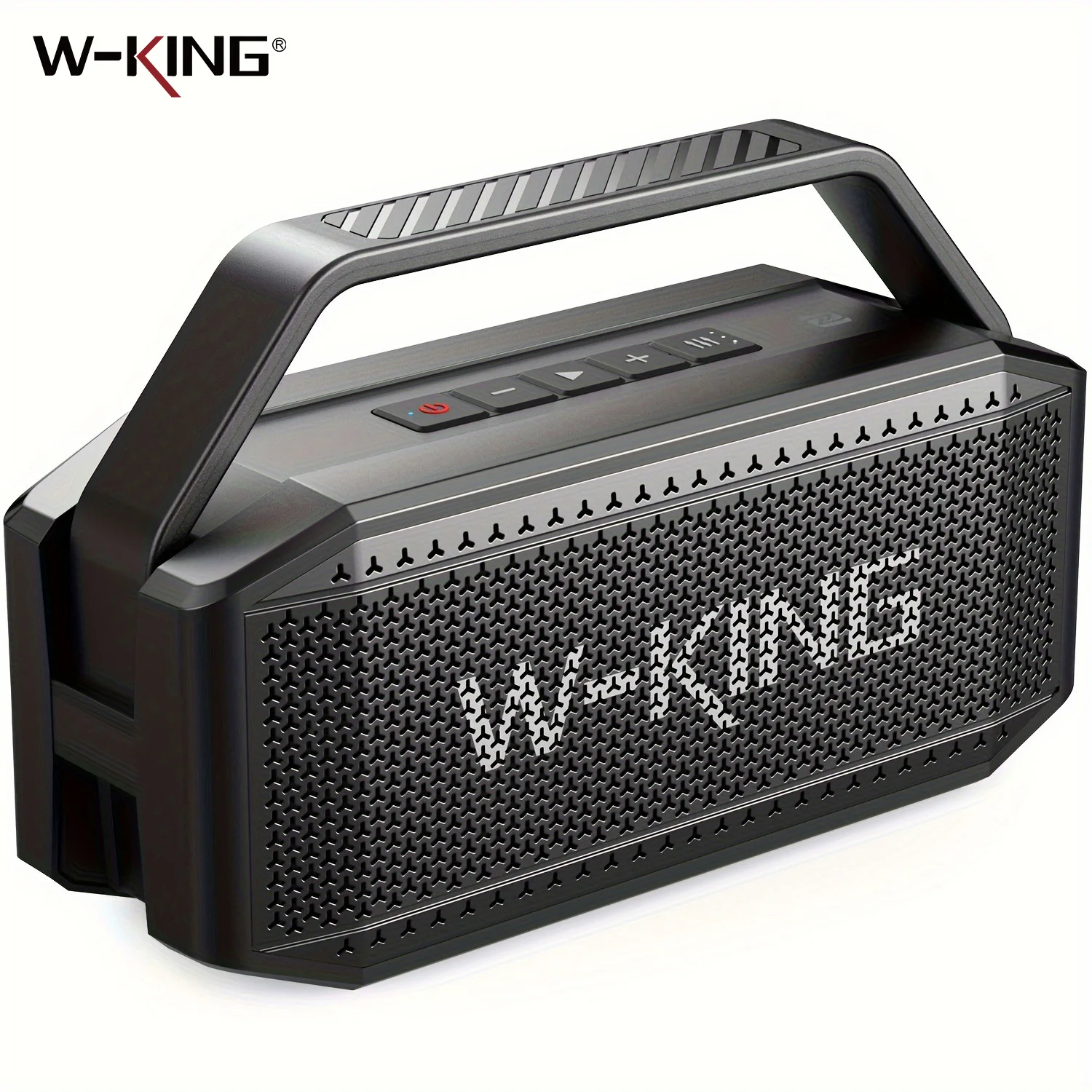 W-KING Altavoz Bluetooth de graves profundos de 100W pico 60W RMS, altavoces Bluetooth portátiles impermeables IPX6 inalámbricos con subwoofer