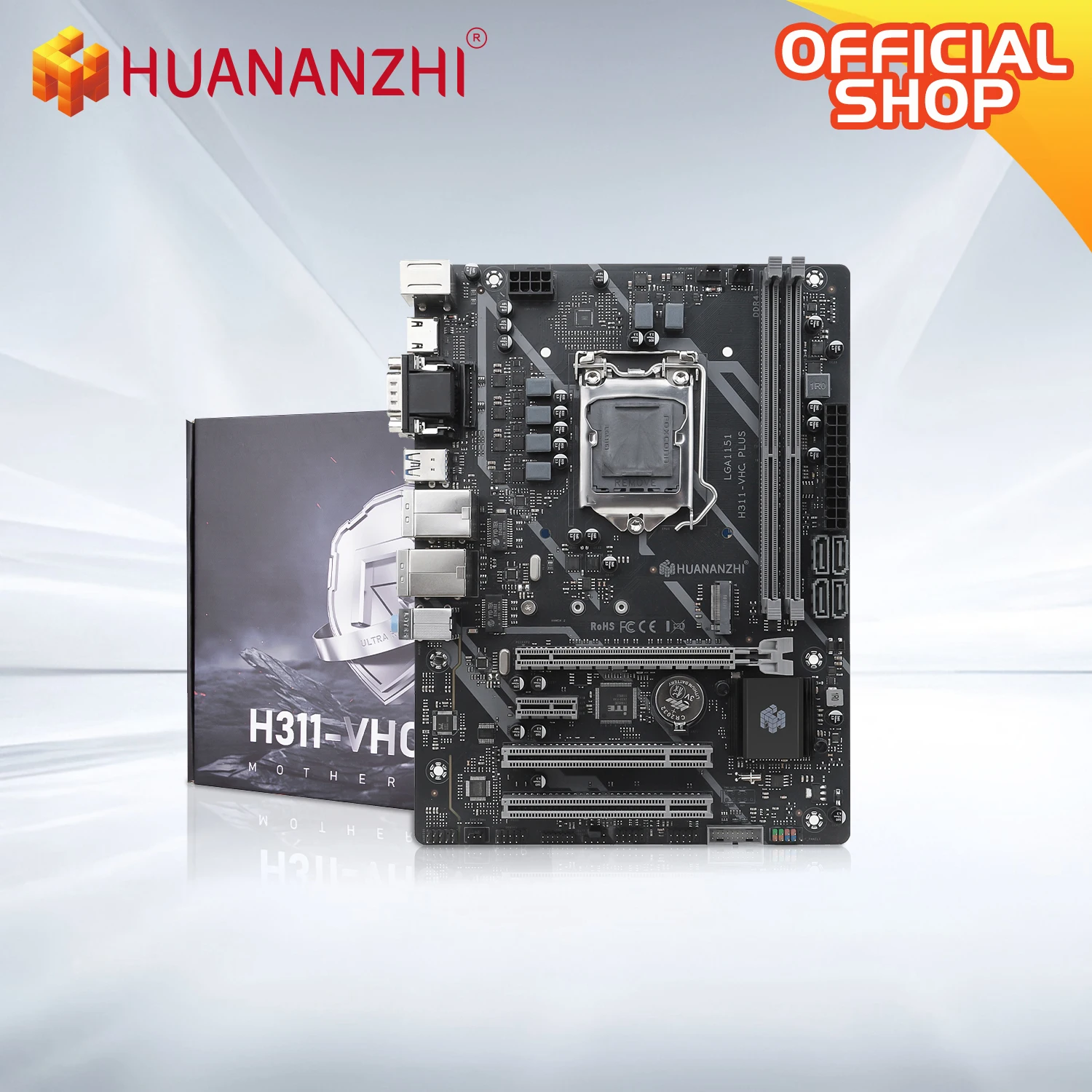 HUANANZHI-placa base H311 VHC PLUS, Intel LGA 1151, compatible con 6/7/8/9 generación DDR4 2133/2400/2666MHz, 32GB, M.2, SATA3, USB3.0, VGA - imagen 5