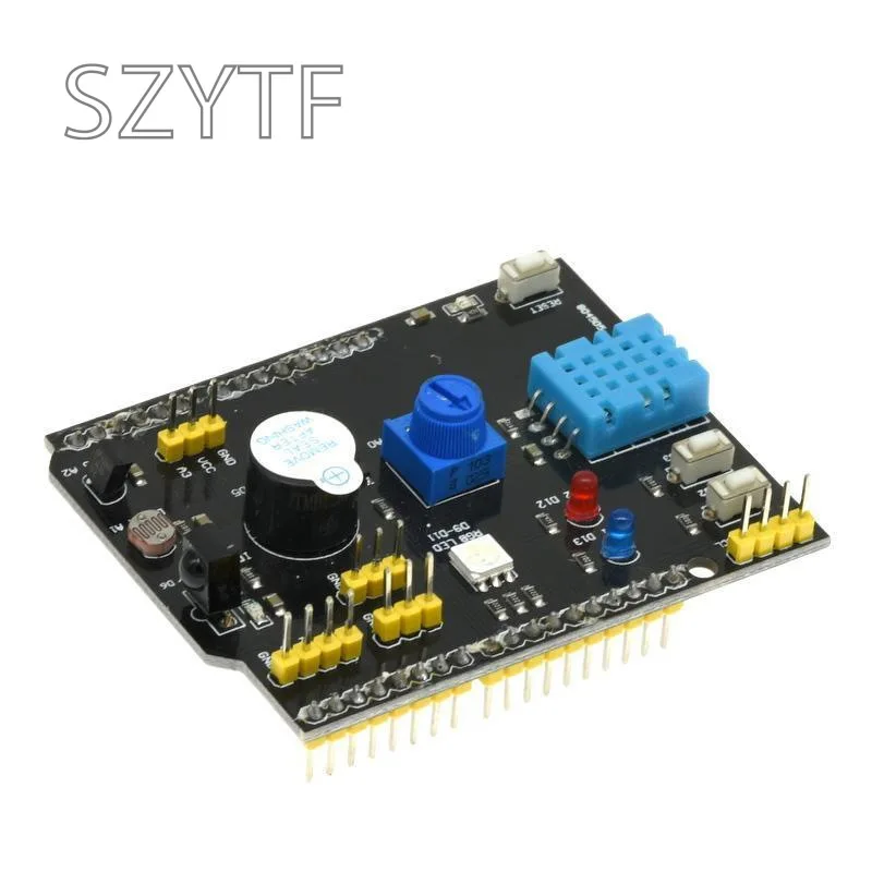Placa de expansión con Sensor multifunción 9 en 1, con zumbador DHT11 LM35 para Kit de inicio Arduino UNO R3, aprendizaje de proyectos DIY