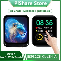DeepSeek AI Chat de voz ESP32 C6 Placa de desarrollo de pantalla LCD de 1,69 pulgadas 240x280 Reloj programable con pantalla táctil de 1,69 pulgadas