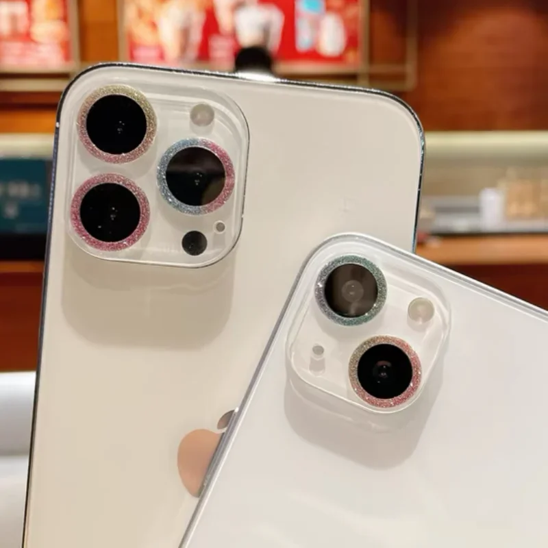 Lente de vidrio templado para IPhone 16 17 Pro Max, protección de lente de cámara para 13 Mini 16 15 Plus, película protectora de anillo de Metal - imagen 3