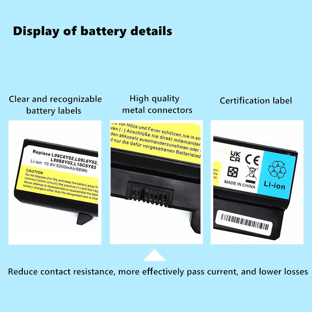 Batería del ordenador portátil para Lenovo IdeaPad G470 G470G G475E G560 G560A G560E G560G G560L G565 G460 G460E G460G G465 G465A L10C6Y02 - imagen 2