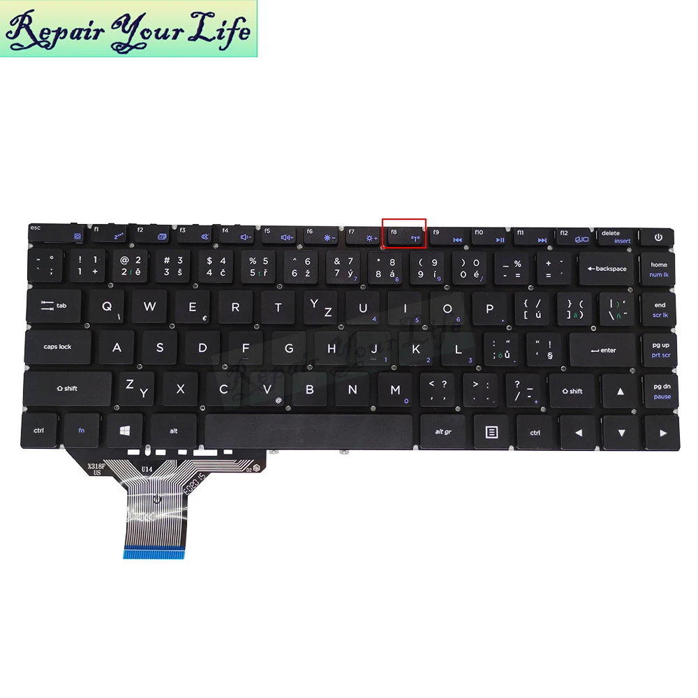 Teclado para ordenador portátil checo de EE. UU. para teclado de portátil Teclast/Taidian F7 Plus 2 Plus II compatible con XK-HS122 MB 3181005 PRIDE-K3893 YMS-0177-C - imagen 5