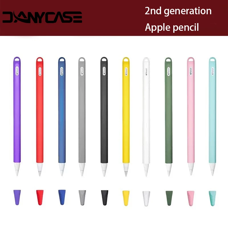 Para Apple Pencil de segunda generación, soporte de silicona suave, estuche para lápices de Apple, piel para lápiz, iPad, pantalla táctil, funda para bolígrafo, accesorios para iPad