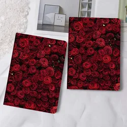Funda fresca de rosas rojas artísticas para Lenovo Xiaoxin Pad Pro Tab M10 K10 Plus 3. ° Y700 Gen 11 11,2 11,5 12,7 8,8 pulgadas