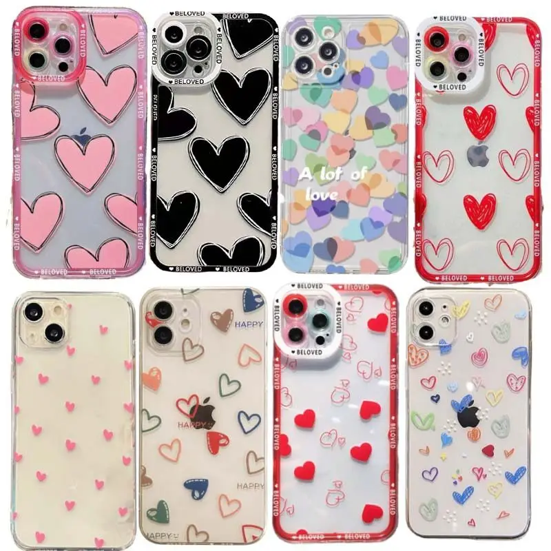 Funda de teléfono con patrón de corazón de amor para Huawei Honor 90 Lite X9A 5G X9B X8B X7B Y9 Prime 2019 Nova 5T 3i 7 9 SE P40 Lite P30 Pro