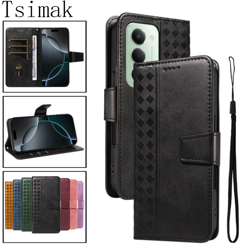 Funda de cuero para Redmi 15 15C, billetera con tapa, tarjetero magnético, funda protectora para Xiaomi Redmi 15 C Redmi15 4G 5G - imagen 2