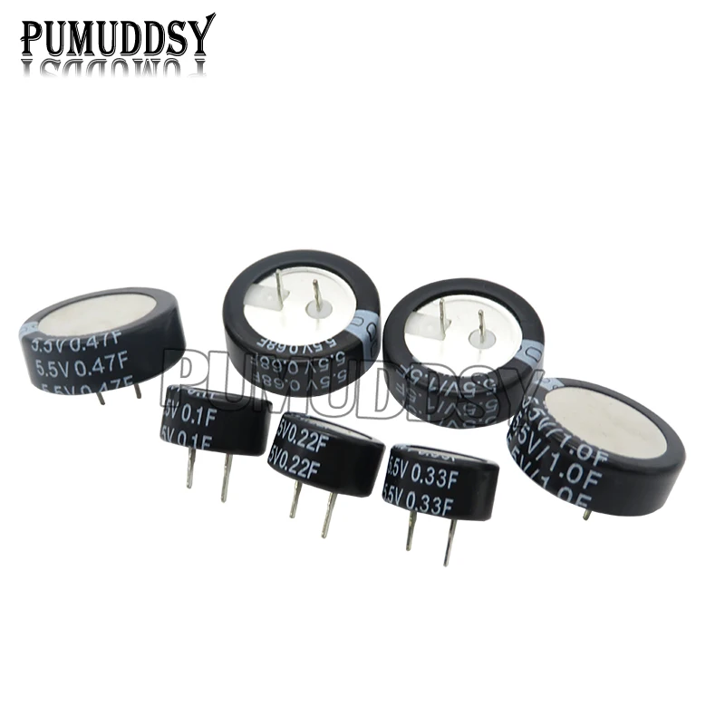 Supercondensador de botón tipo C, 1 piezas, 5,5 V, 0.1F, 0.22F, 0.33F, 0.47F, 1F, 1.5F, 4.0F - imagen 3