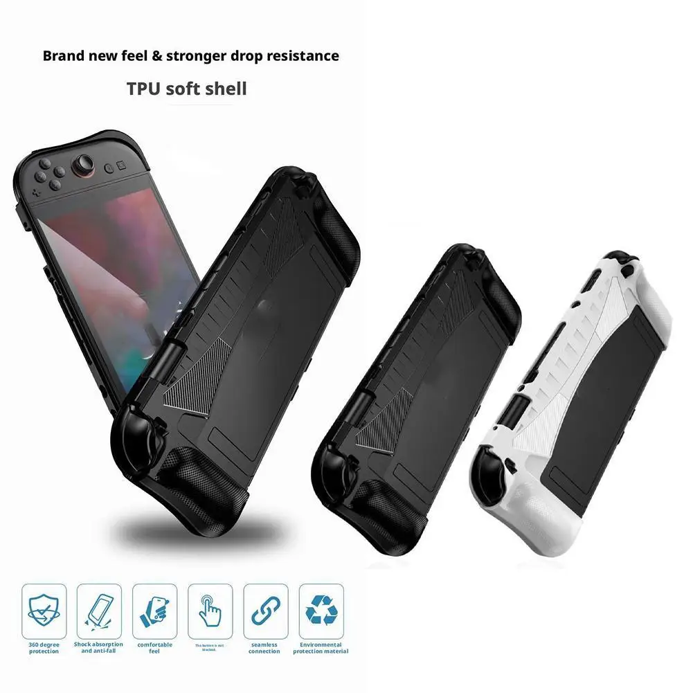 Para Nintendo para Switch 2 TPU blindado viento consola de juegos integrada protección carcasa suave cartucho de almacenamiento oculto