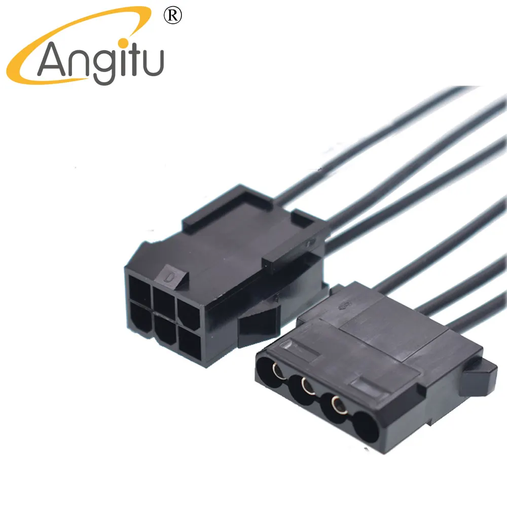 Anigtu 18AWG placa base 6Pin GPU hembra a 4Pin Molex Cable de alimentación longitud personalizada - imagen 2