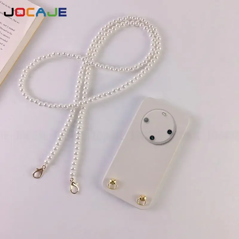 Funda de collar de perlas con cordón cruzado para Realme, 13 Pro + 12X 12 Plus, lente protectora de cadena, funda de TPU suave para Realme 11 Pro Plus - imagen 4