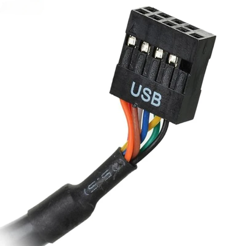 Cable adaptador de cabezal de placa base USB 3,0 hembra de 19/20 pines a USB 2,0 macho de 9 pines 1/2/5/10 Uds - imagen 5