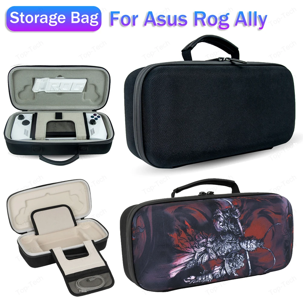Bolsos de almacenamiento de viaje EVA, bolsa protectora impermeable para consola de juegos, repuesto a prueba de golpes con partición interior para ASUS Rog Ally - imagen 2