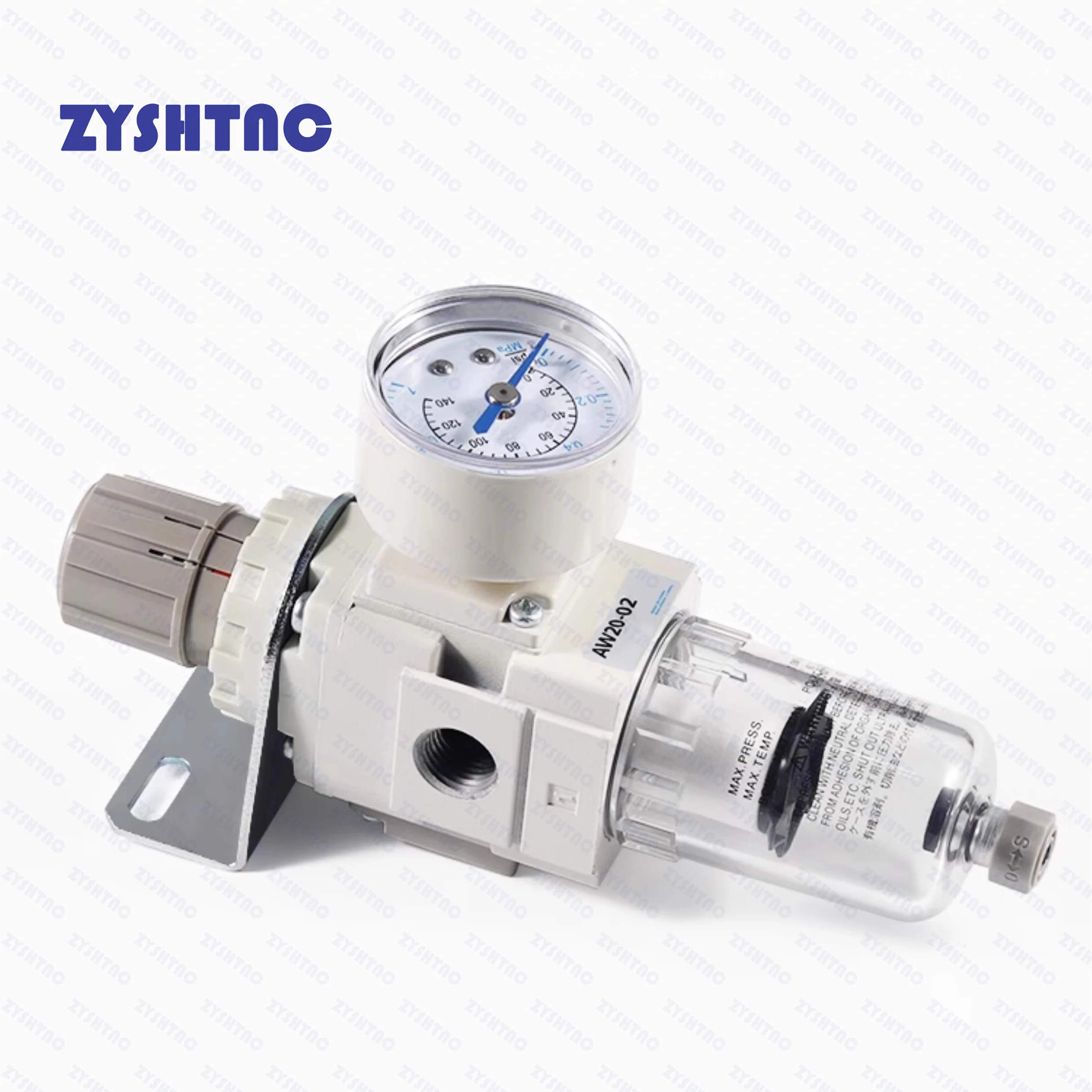 SMC tipo AW20/30/40-02B filtro de aire separador de aceite y agua con válvula reguladora de presión, válvula reductora de presión - imagen 4