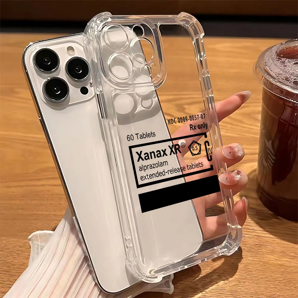 XANAX-funda de teléfono con pastilla fría para Oppo Reno12 Reno11 Reno10 Reno8 Reno7 Reno6 Z F T Pro Plus 4G 5G, funda transparente anticaída para Airbag - imagen 3