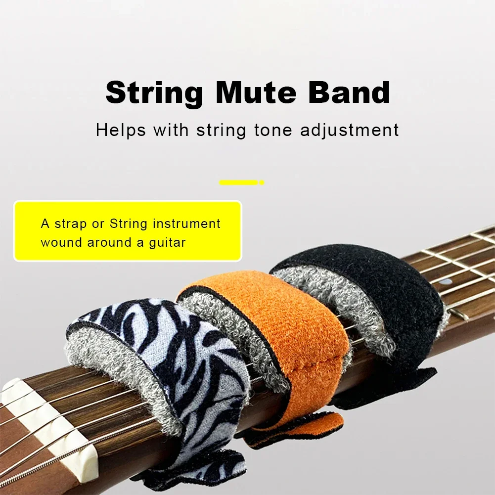 Guitar String Mute Dampener Elastic Guitar Fretboard Muting Wrap Noise Reducer for Electric Guitar Bass Instruments Accessories - imagen 3