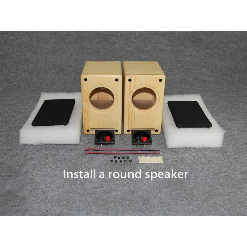 Carcasa de altavoz de 3 pulgadas, Audio doméstico de bambú de pino, altavoz de rango completo, caja vacía, carcasa de altavoz de madera maciza pasiva para casa, madera maciza, 1 Uds. - imagen 5