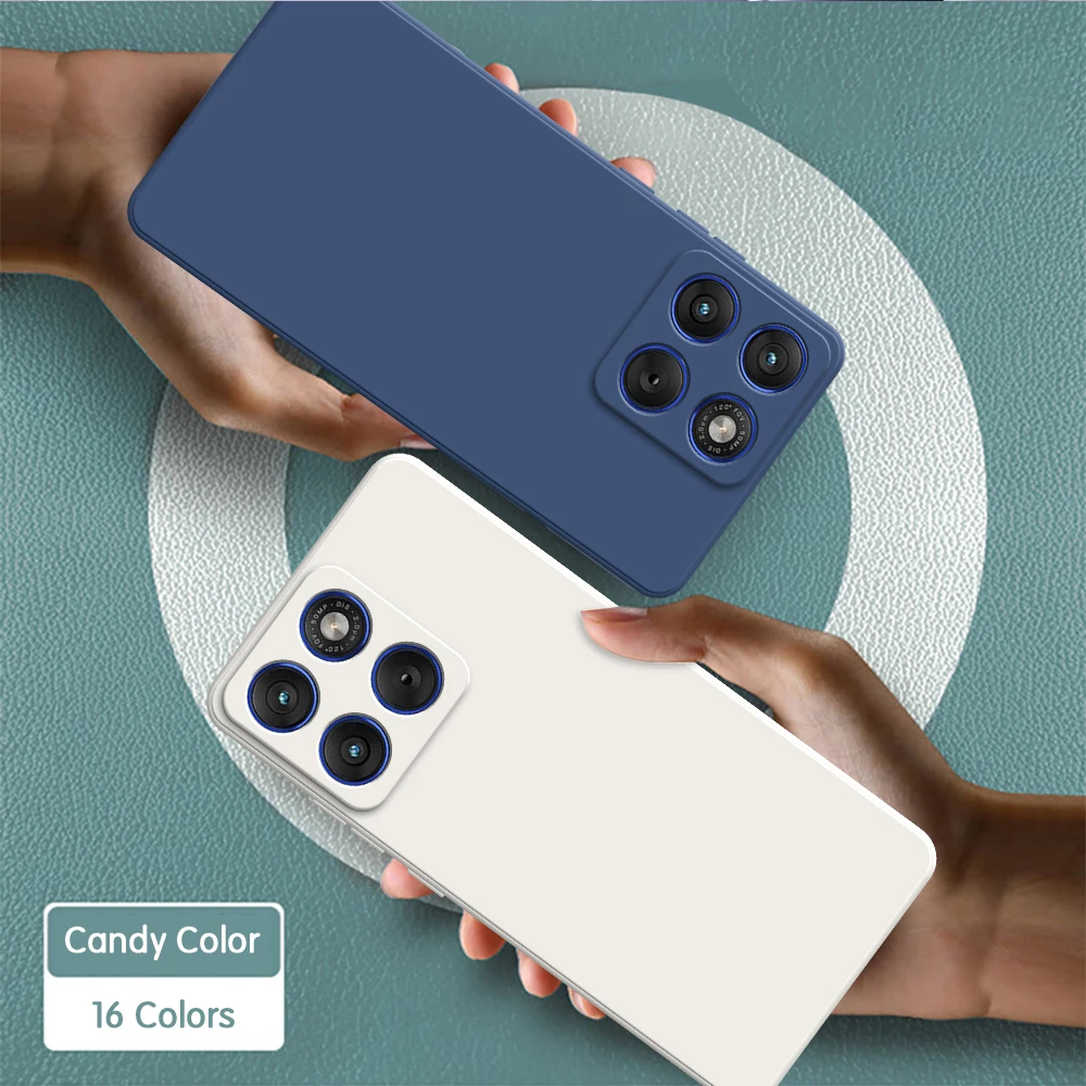 Funda de teléfono Original para Motorola Edge 70 Moto X70 Air 5G, funda trasera suave de silicona líquida clásica de alta calidad a prueba de golpes - imagen 2