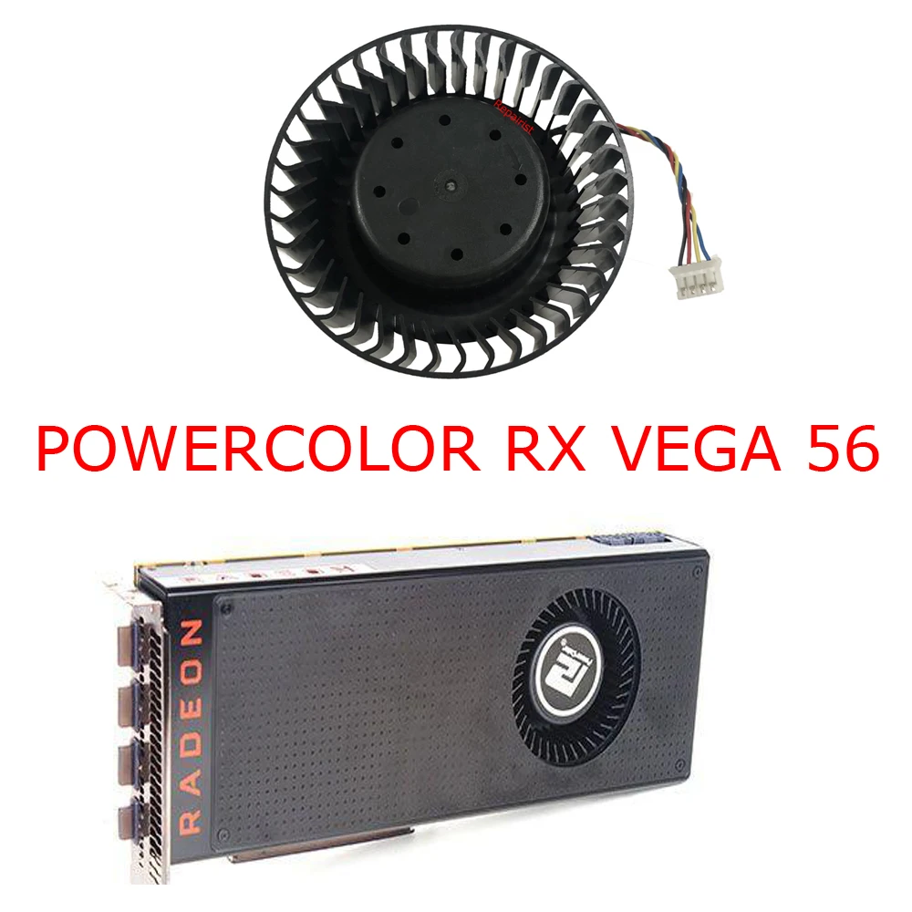 Ventilador de tarjeta de vídeo, FD7525H12D, 4 pines, para Powercolor MAXSUN RX VEGA 56 versión pública, para ASUS RX 5700 XT, enfriador de tarjeta de vídeo GPU VGA - imagen 5