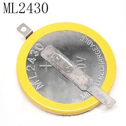 Pila botón recargable ML2430 con pines de soldadura 180°