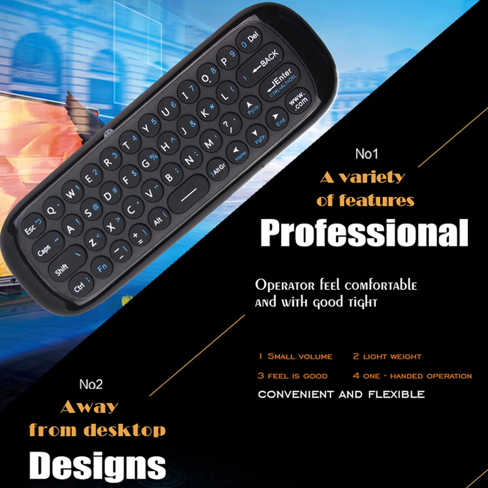 MRSVI W1 2,4G Air Mouse Control remoto aprendizaje 6 ejes movimiento teclado inalámbrico sentido para Smart TV Android Win TV Box PC - imagen 2