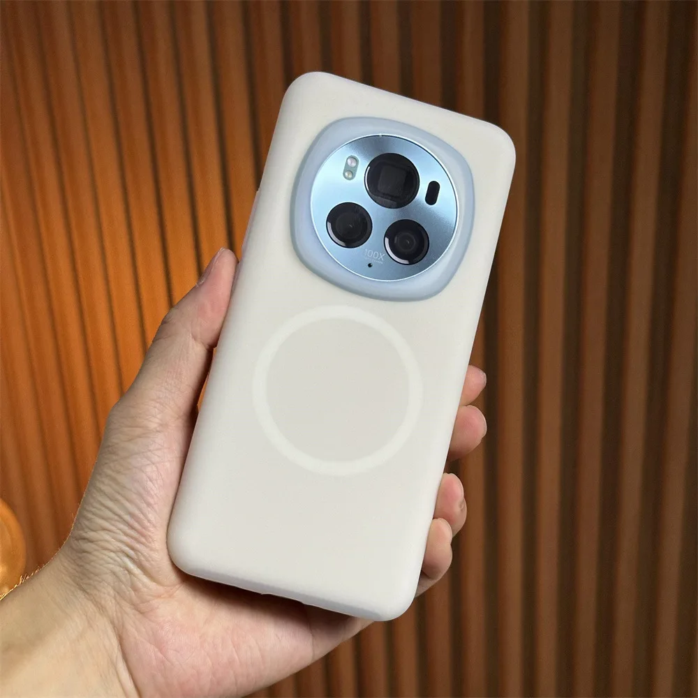 Para Honor Magic6 Pro funda de teléfono gelatina de silicona líquida todo incluido fuerte adsorción magnética fundas de carga magnéticas magic7pro - imagen 4