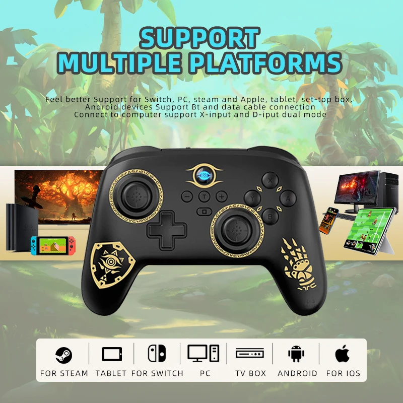 Mando de juegos inalámbrico Switch Pro para Nintendo Switch OLED/Lite Joystick para Steam Yuzu Controle PC - imagen 3
