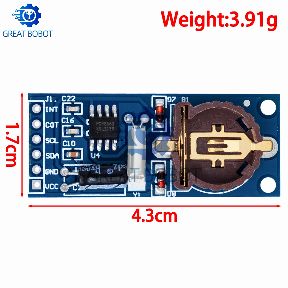 Nueva placa de módulo PCF8563/PCF8563T IIC Real - Reloj (RTC) - Superior a DS3231 y AT24C32, 3,3 V - imagen 2
