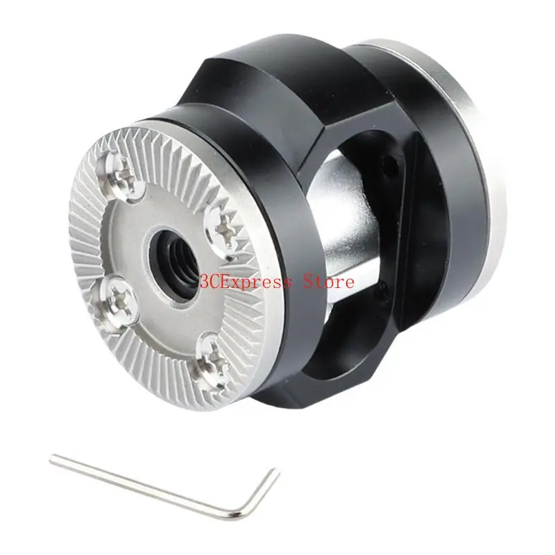 Base montaje adaptador roseta aleación aluminio con llave para fotografía - imagen 2