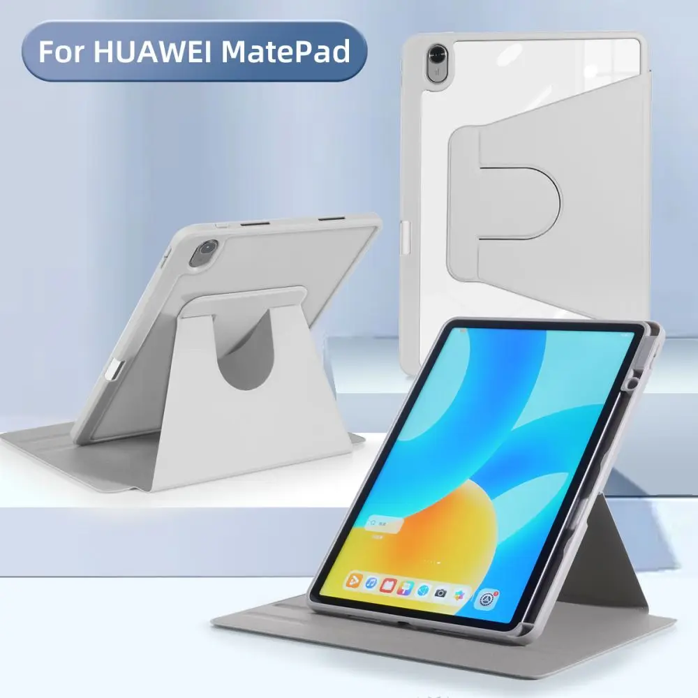 Para Huawei MatePad Funda de 11,5 pulgadas 360 ° Estuche acrílico giratorio para tableta HUAWEI HONOR X9 Pad con portalápices