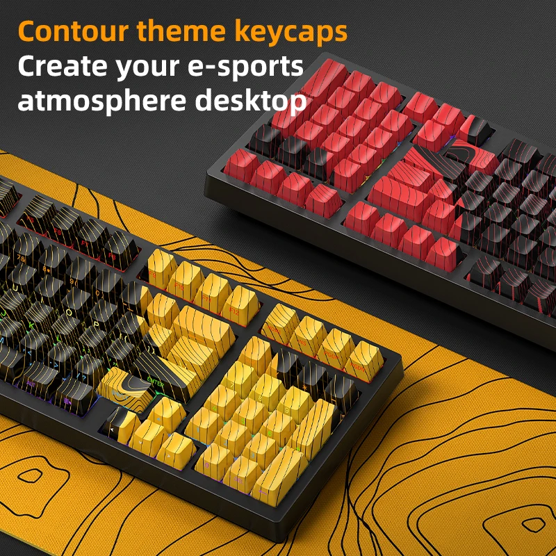 Teclado mecánico intercambiable en caliente de 97 teclas APAYADO K98 Teclado mecánico inalámbrico de tres modos Iluminación RGB, batería de 2900 mAh - imagen 5