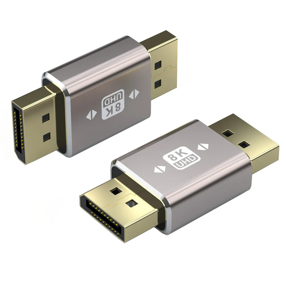 Adaptador DisplayPort en ángulo, 8K @ 60Hz, macho a hembra, 90 grados, ángulo derecho, izquierda y derecha, adaptador DP plano Vertical - imagen 4