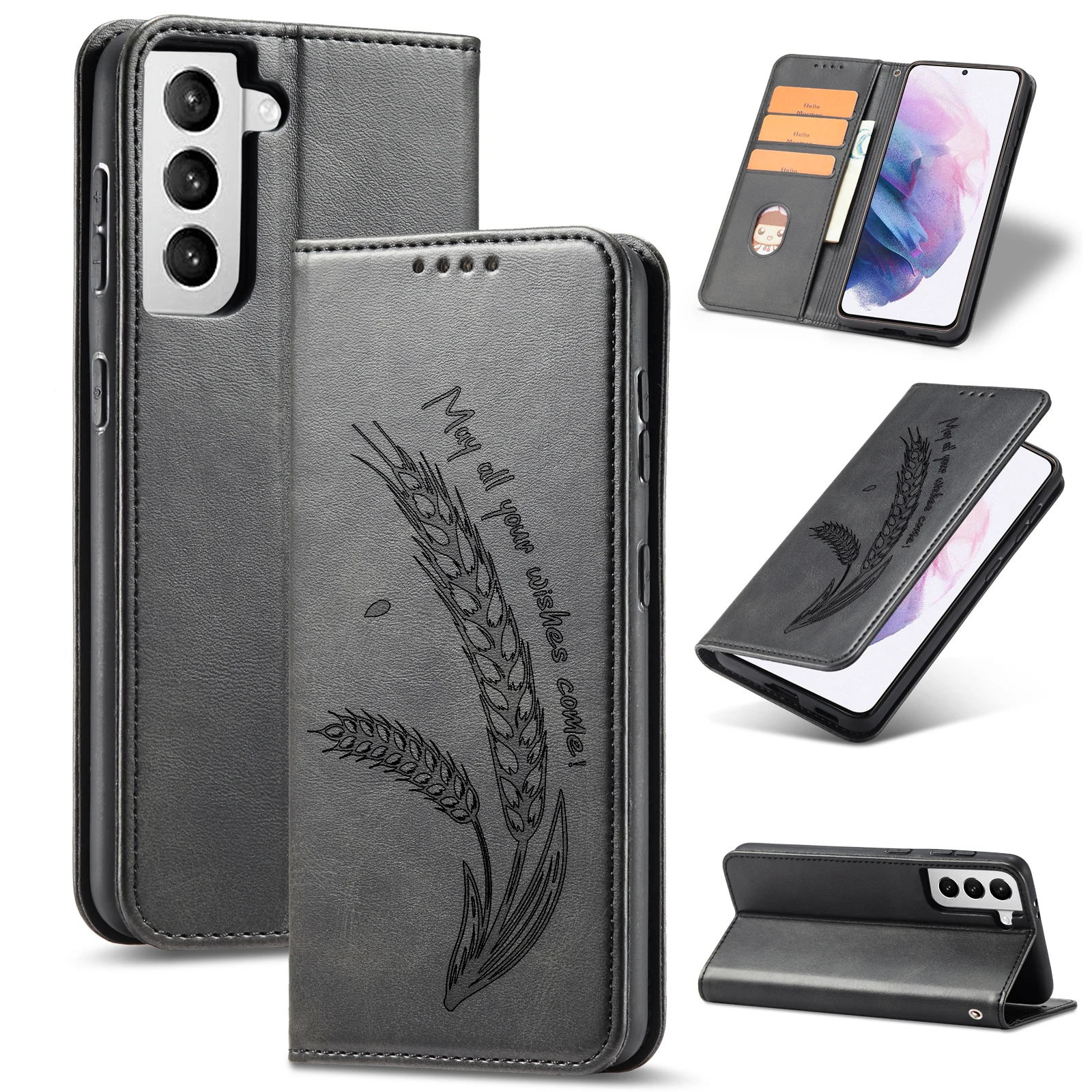 Funda de cuero magnética para teléfono Samsung Galaxy A13 A23 A33 A53 A73 A14 A24 A34 A54 A15 A25 A35 A55 A04s A05s