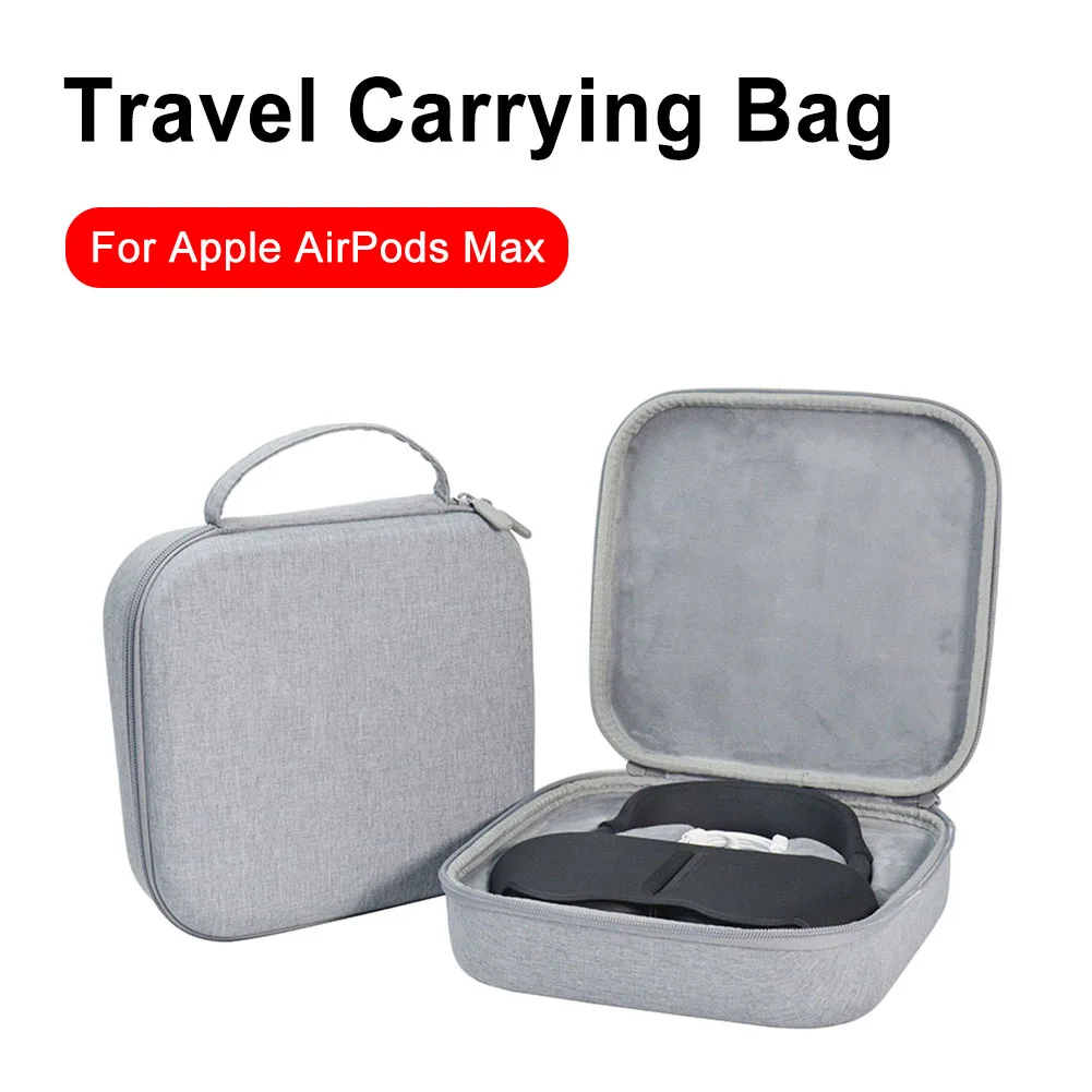 Estuche de almacenamiento duro de EVA a prueba de golpes para auriculares, bolso de mano impermeable, bolsa de viaje portátil para Apple Airpods Max - imagen 2