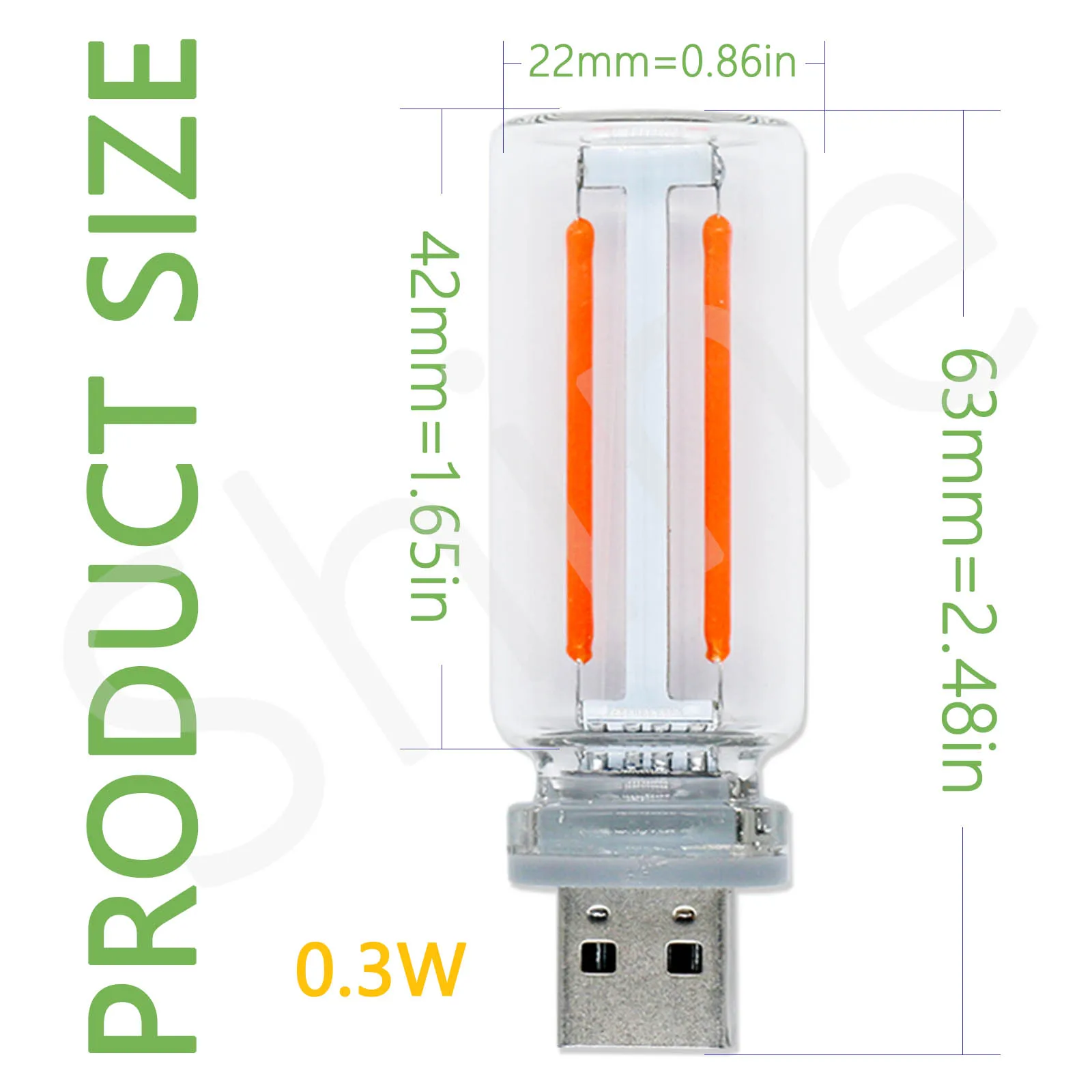 Nuevo Bombilla LED de atenuación de 0,3 W DC5V, fuente de luz Retro Edison, interfaz de alimentación móvil USB, luz nocturna portátil, portátil, DIY - imagen 3