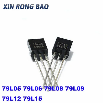 20 piezas triodos reguladores de voltaje TO-92 79L05 79L06 79L08 79L09 79L12 79L15 78L24 para electrónica