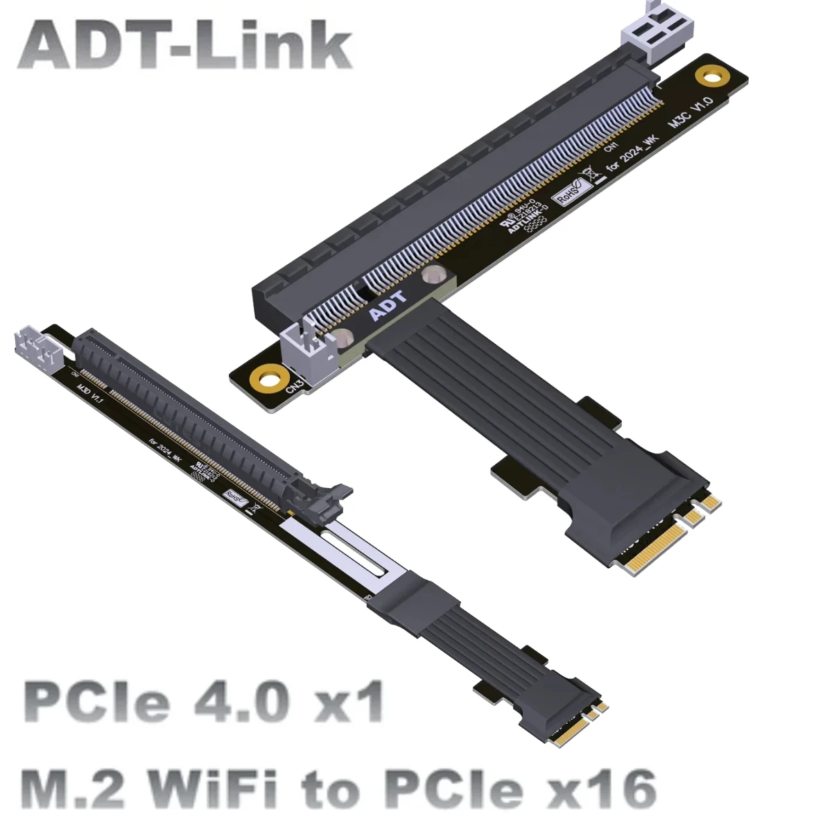 Llave WiFi M.2 A.E. Adaptador extensor a PCIe x16, tarjeta de audio PCIe x16, tarjeta LAN inalámbrica a extensor M.2 A.E compatible con PCIE 4.0 Gen4 - imagen 2