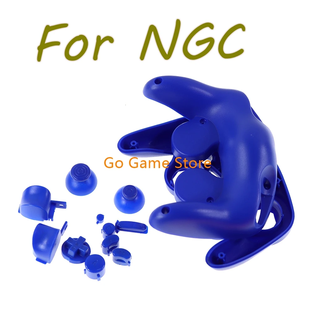 1 Juego para controlador NGC, carcasa frontal y trasera de repuesto con botón ABXY L R Z Dpad para mango Gamecube