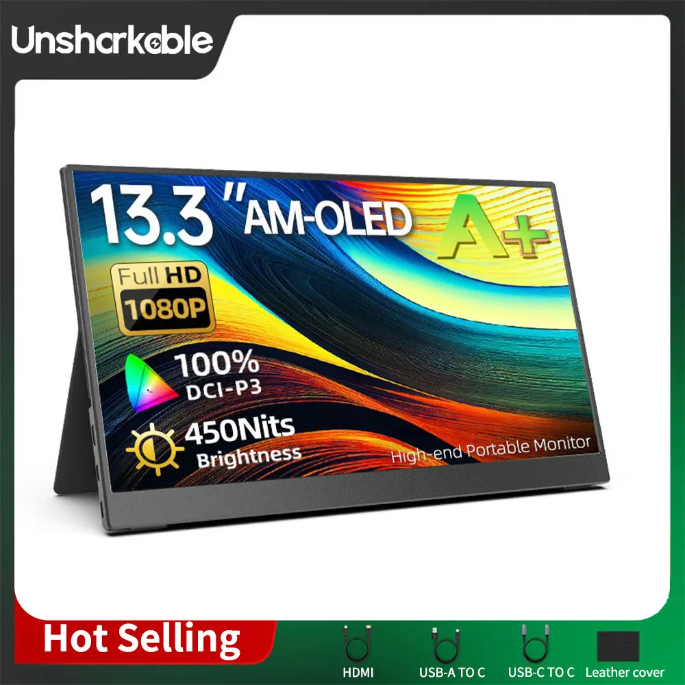 Insharkable 13,3 pulgadas 1080P OLED Monitor de juego portátil interruptor juego PS5 teléfono móvil ordenador TypeC pantalla expandida subpantalla - imagen 2