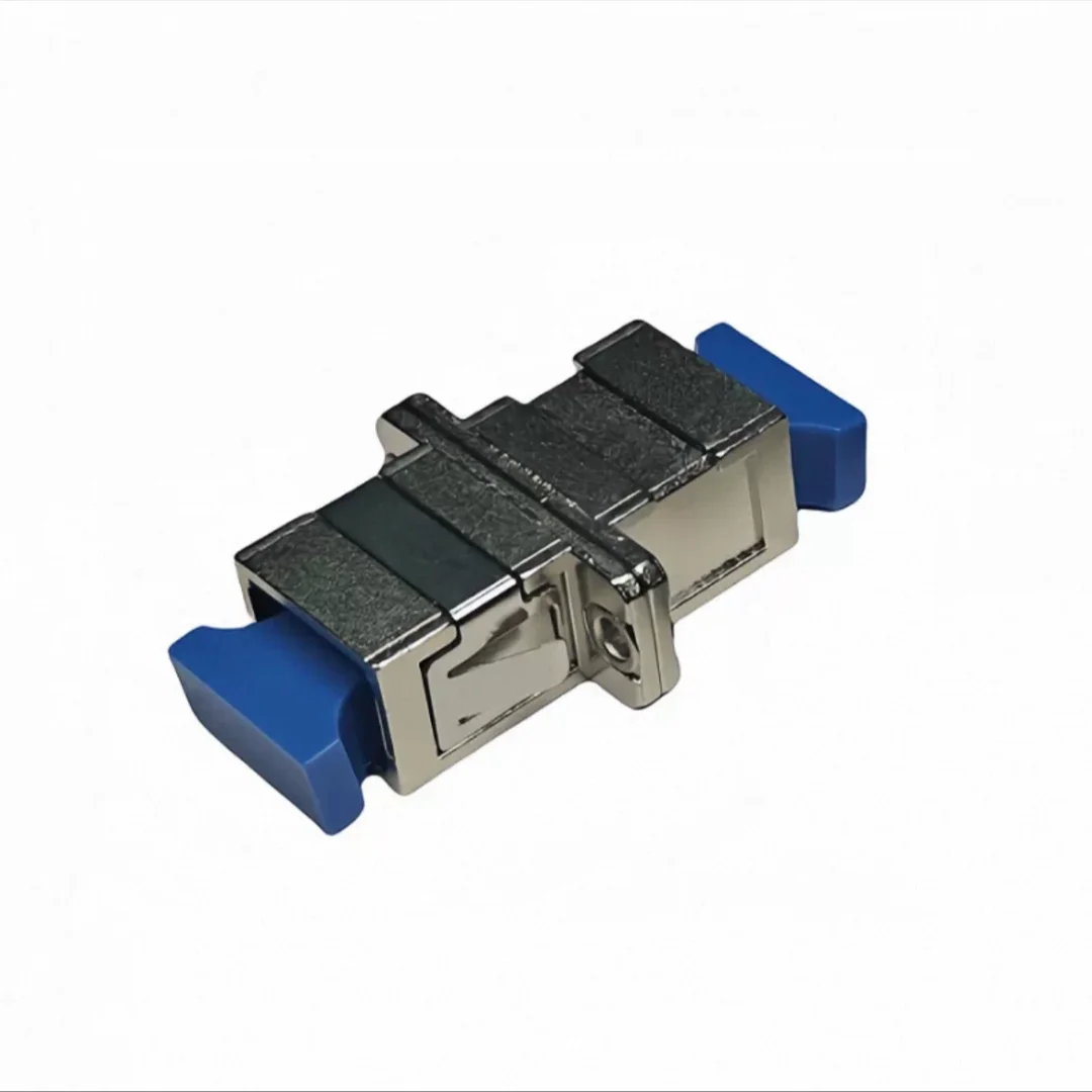 Adaptador SC simplex 10 Uds con obturador Metal óptico ftth sc SX acoplador SC APC UPC SM conector de fibra evitar ftthELINK láser - imagen 4