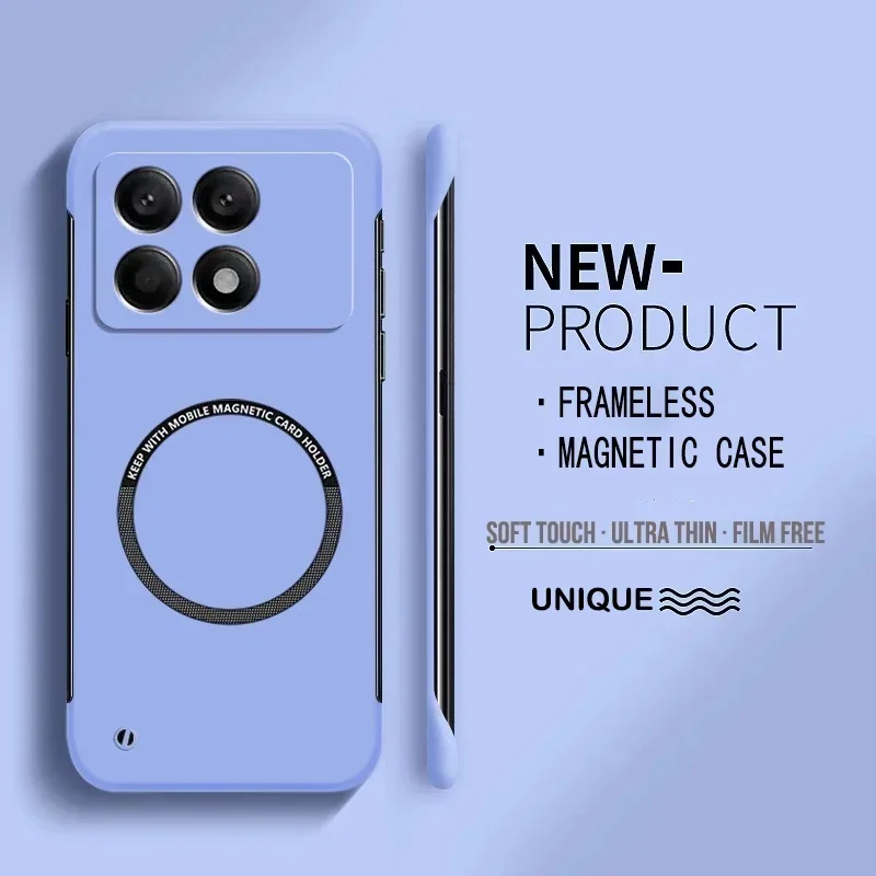 Funda de teléfono dura sin marco para Poco F7 Ultra X7 X6 Pro F3 F4 F5 F6 Pro X3 X4 GT M4 M3 Pro 5G, funda trasera pura mate - imagen 2