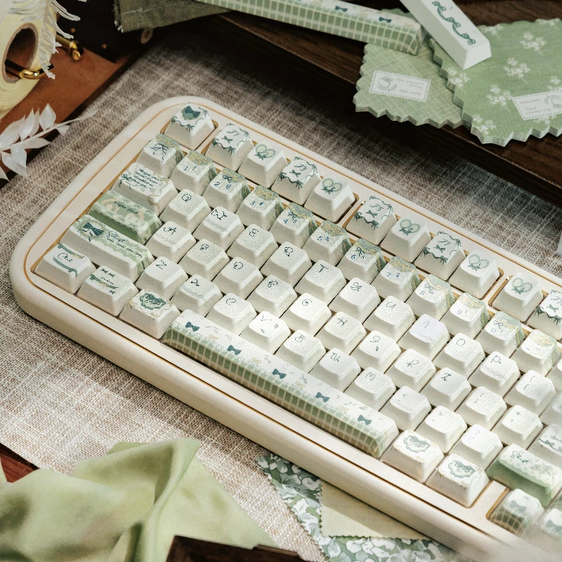 Juego de teclas con tema Scarlett, perfil PBT FC, 142 teclas, teclas originales personalizadas hechas a mano para accesorios de teclado mecánico, regalo DIY - imagen 2