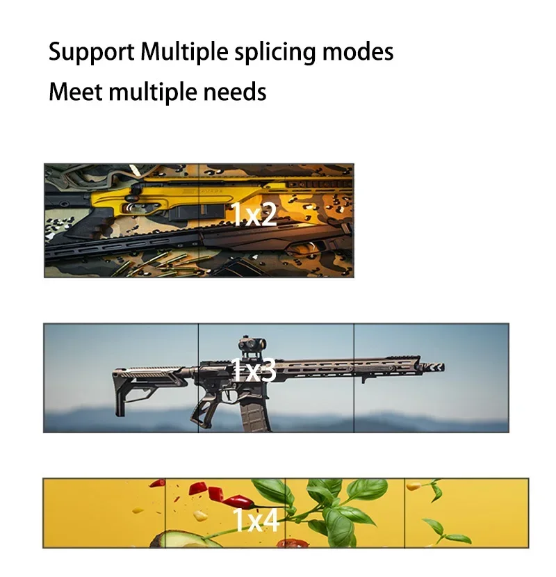 Conmutación automática 4K 4x4 HDMI controlador de pared de vídeo 1x2 1x3 1x4 2x2 3x1 4x1 monitores multipantalla procesador de empalme 3 4 empalmador de TV - imagen 4